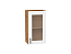 Шкаф верхний с 1-ой остекленной дверцей Лофт (716х400х320) Дуб Вотан/Super White