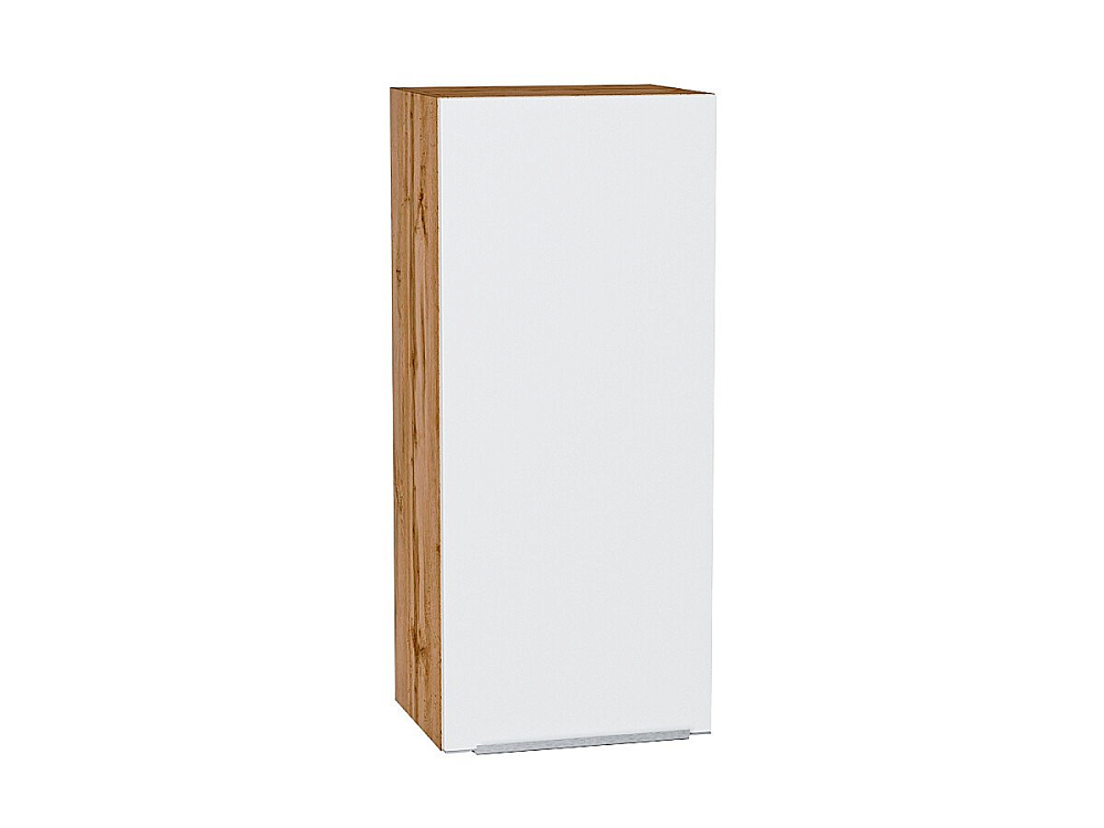 Шкаф верхний с 1-ой дверцей Фьюжн (920х400х320) Дуб Вотан/silky white
