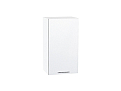 Шкаф верхний с 1-ой дверцей Валерия-М (716х400х318) Белый/белый металлик