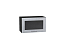 Шкаф верхний горизонтальный остекленный Валерия-М (358х600х318) Graphite/Серый металлик дождь светлый