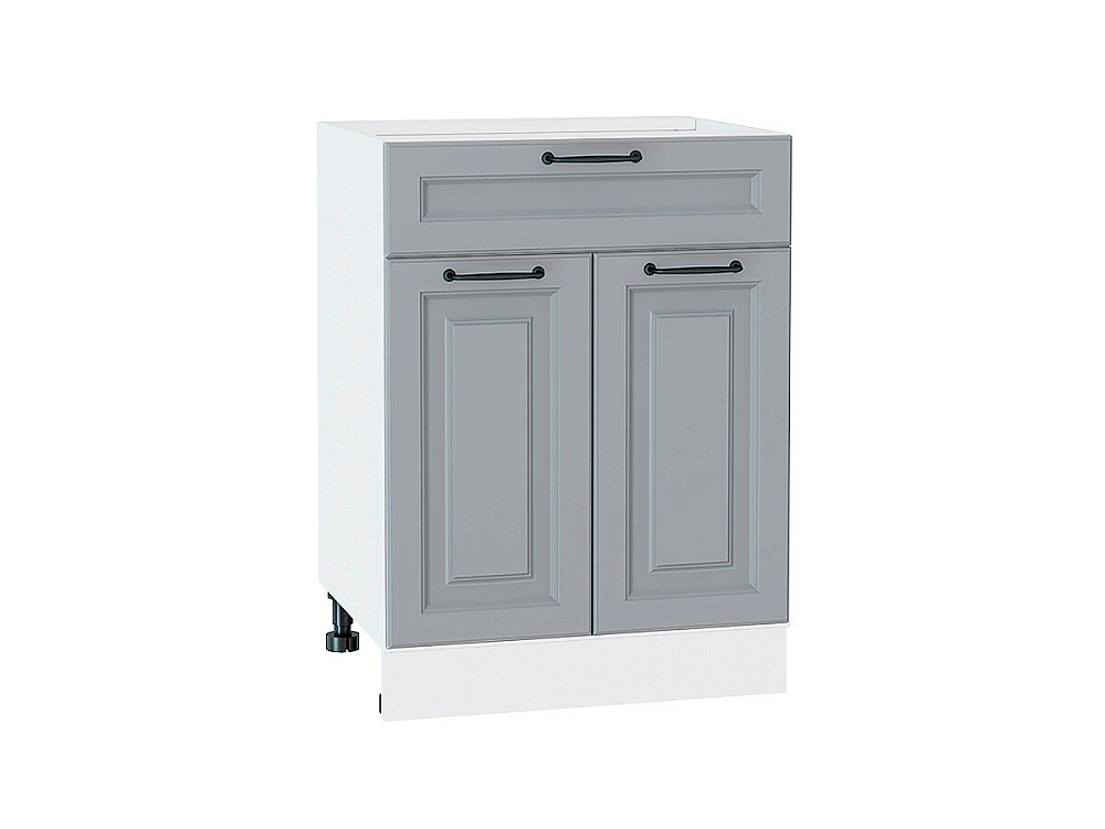 Шкаф нижний с 2-мя дверцами и ящиком Ницца (816х600х478) Белый/magnum