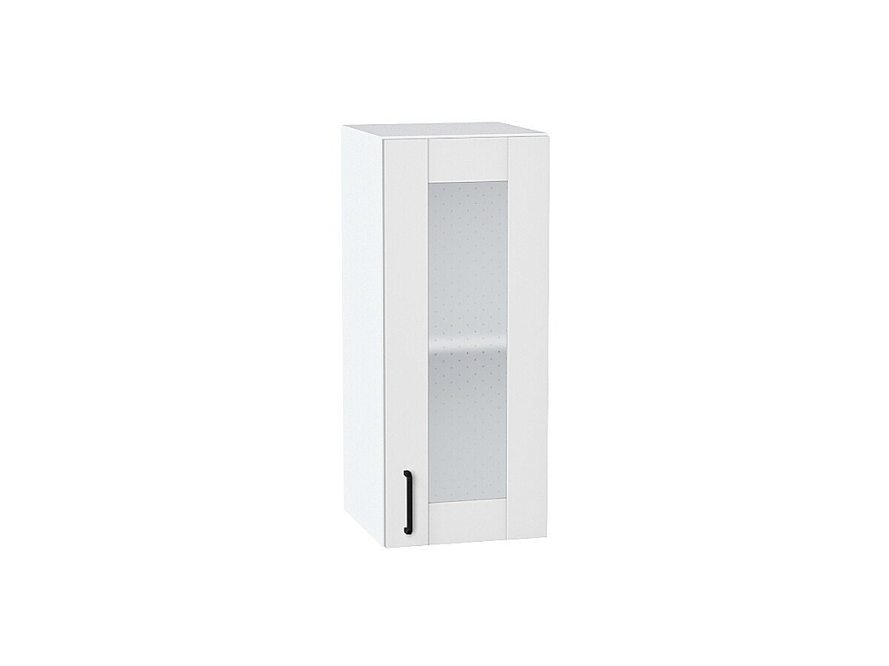 Шкаф верхний с 1-ой остекленной дверцей Лофт (716х300х320) Белый/super white
