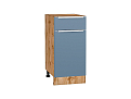 Шкаф нижний с 1-ой дверцей и ящиком Фьюжн (816х400х480) Дуб Вотан/silky blue
