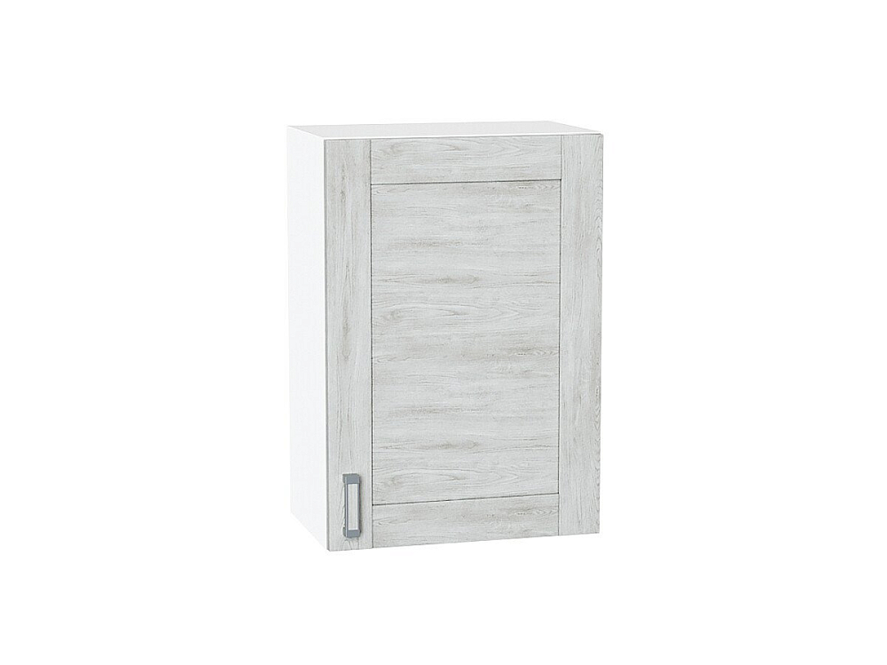 Шкаф верхний с 1-ой дверцей Лофт (716х500х320) Белый/nordic oak