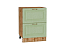 Шкаф нижний с 2-мя ящиками Ницца (816х600х478) Дуб Вотан/Дуб оливковый