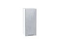Шкаф верхний с 1-ой дверцей Валерия-М (716х300х318) Белый/Серый металлик дождь светлый