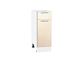 Шкаф нижний с 1-ой дверцей и ящиком Валерия-М (816х300х478) Белый/Бежевый металлик