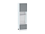 Шкаф пенал с 1-ой дверцей и ящиком под технику Сканди (2132х600х576) Белый/Grey Softwood