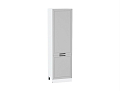 Шкаф пенал с 2-мя дверцами Глетчер 600 (для верхних шкафов высотой 720) (2132х600) Белый/Гейнсборо Силк