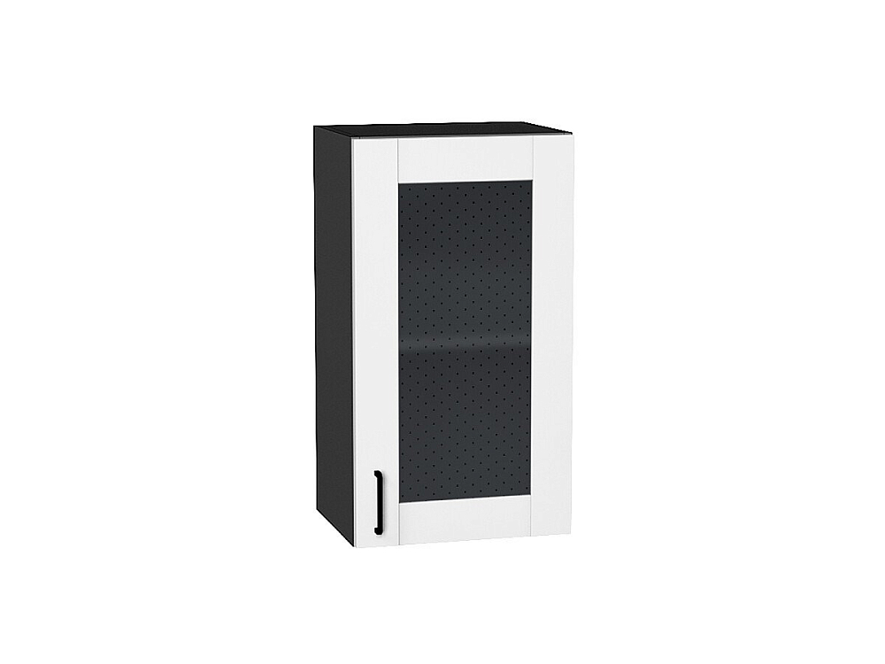 Шкаф верхний с 1-ой остекленной дверцей Лофт (716х400х320) graphite/super white