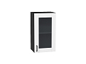 Шкаф верхний с 1-ой остекленной дверцей Лофт (716х400х320) graphite/super white