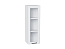 Шкаф верхний с 1-ой остекленной дверцей Барселона (920х300х324) Белый/Белый